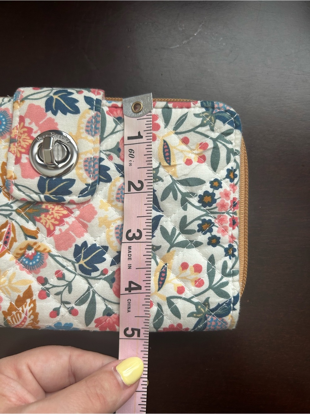 Vera Bradley Quilted Floral Print Turn-Lock Wallet - Picture 7 of 7
